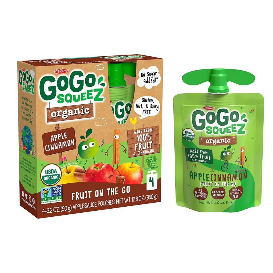GoGo Squeez Apple Cinnamon Organic Applesauce