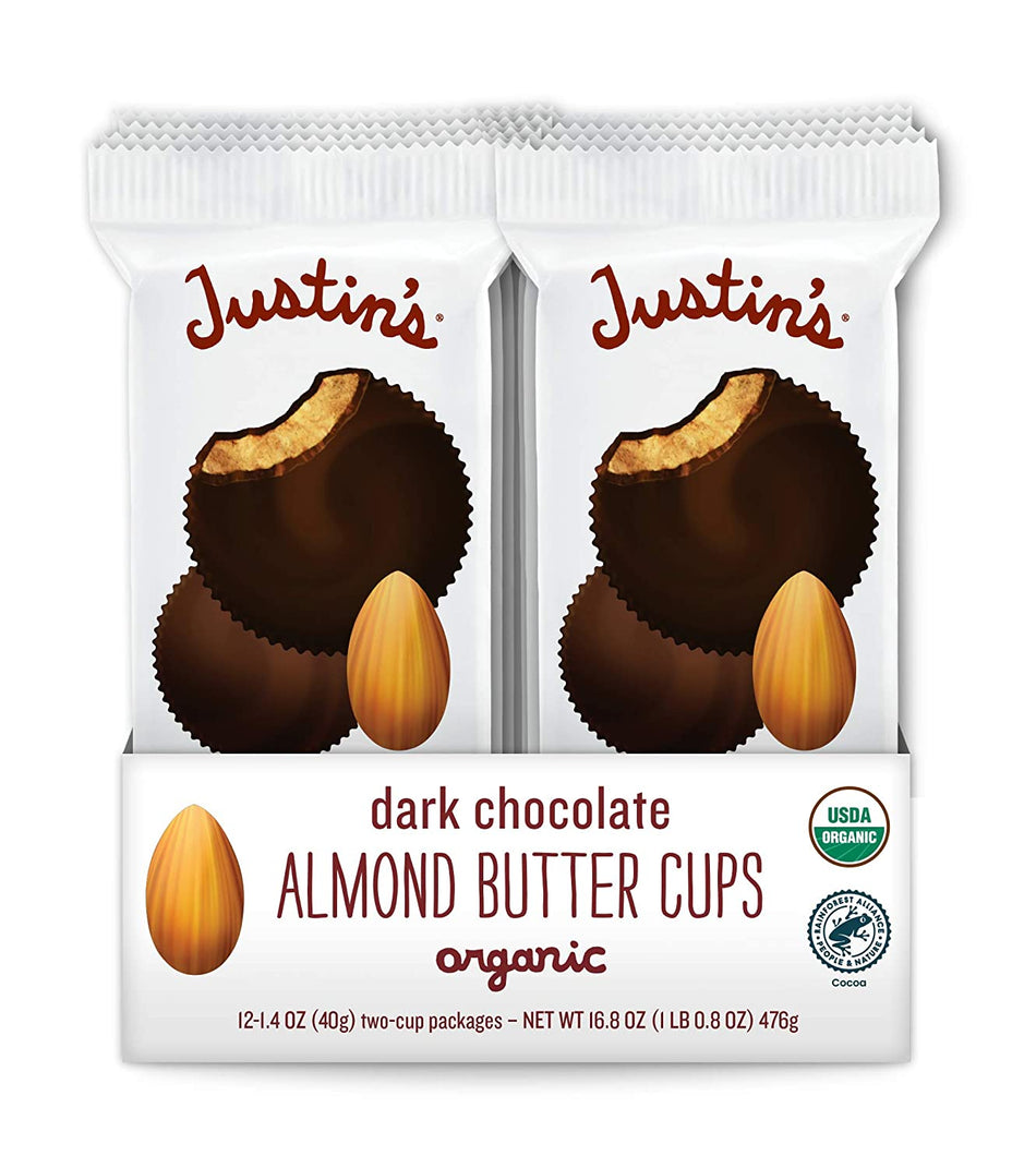 Justin's Dark Chocolate Almond Butter Cups – Healthy Snack Solutions