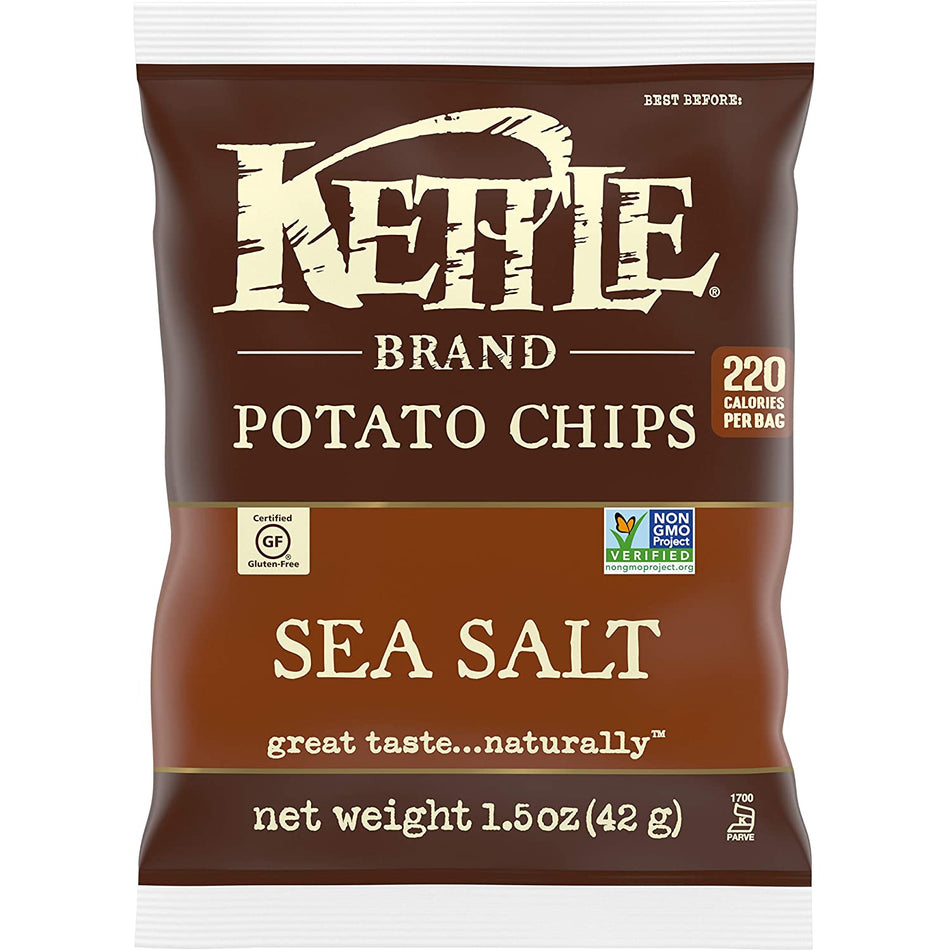 Kettle Brand Sea Salt Potato Chips - 24 count