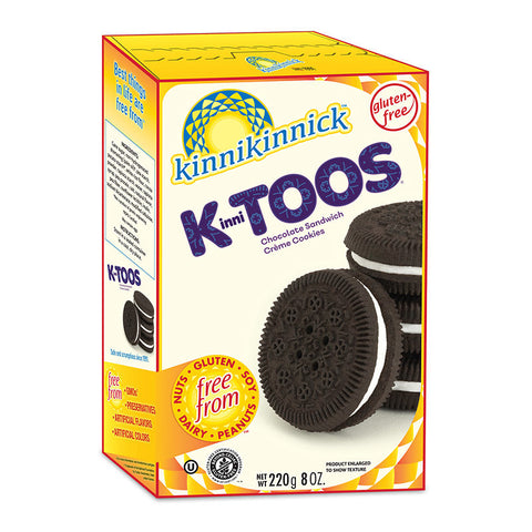 Kinnikinnick Chocolate Vanilla Sandwich Creme Cookies