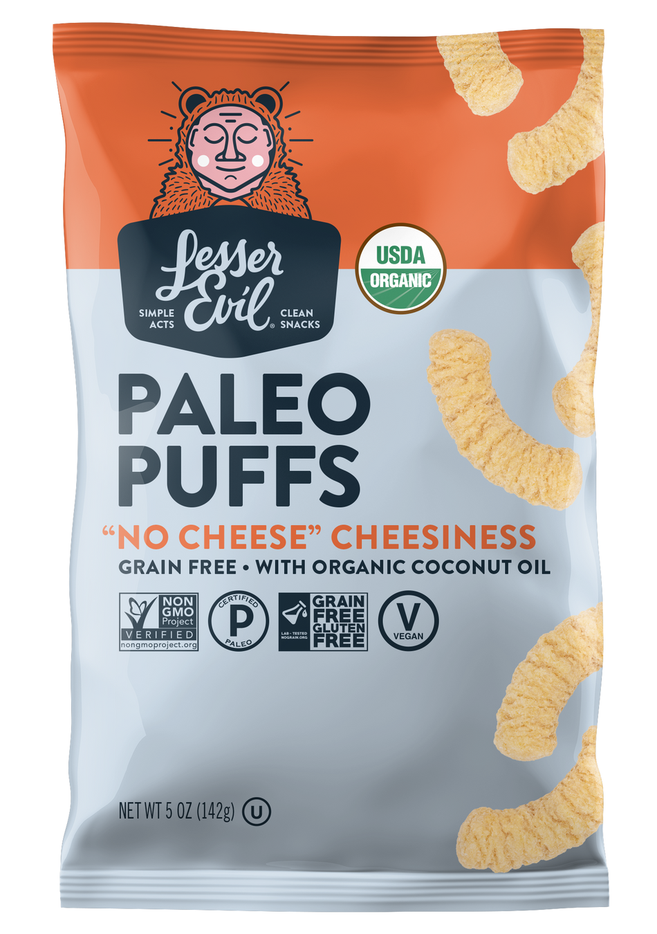 Lesser Evil "No Cheese" Cheesiness Paleo Puffs