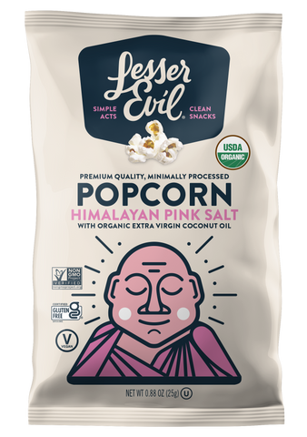 Lesser Evil Himalayan Pink Salt Popcorn - Snack Pack