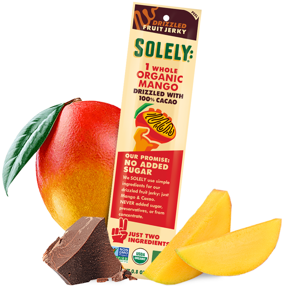 Solely Fruit Jerky Mango with Cacao Healthy Snack Solutions