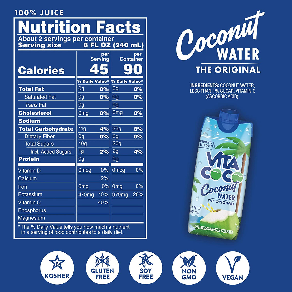 Vita Coco Original Coconut Water Healthy Snack Solutions