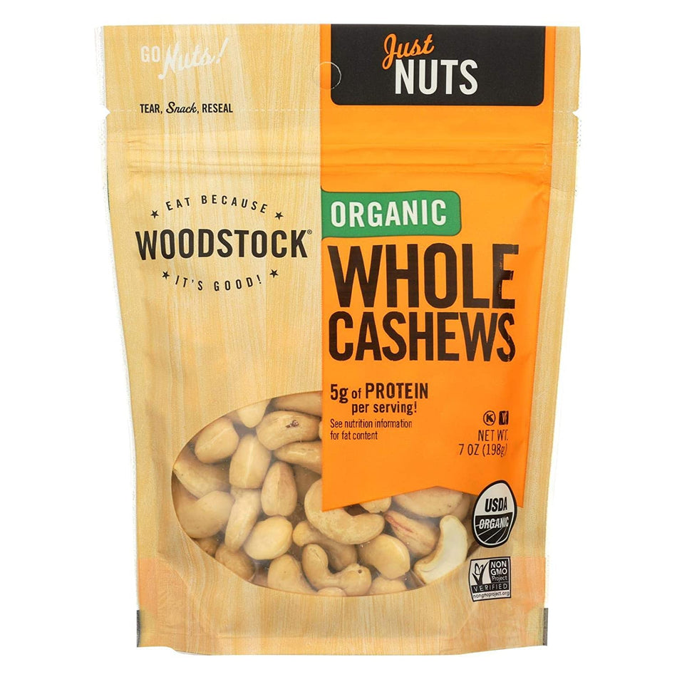 Woodstock Organic Whole Raw Cashews