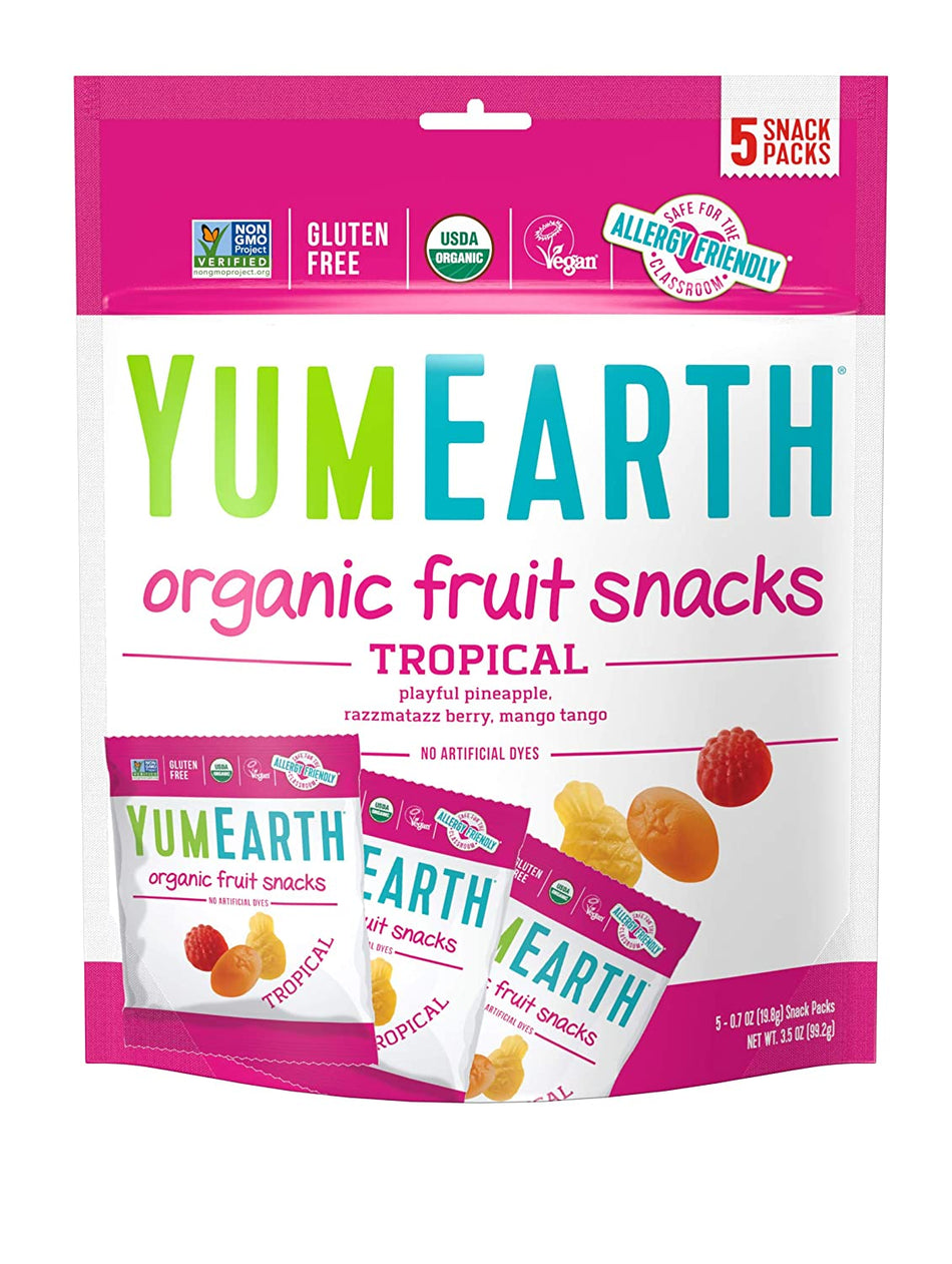 YumEarth Organic Tropical Fruit Snacks - 60 Count